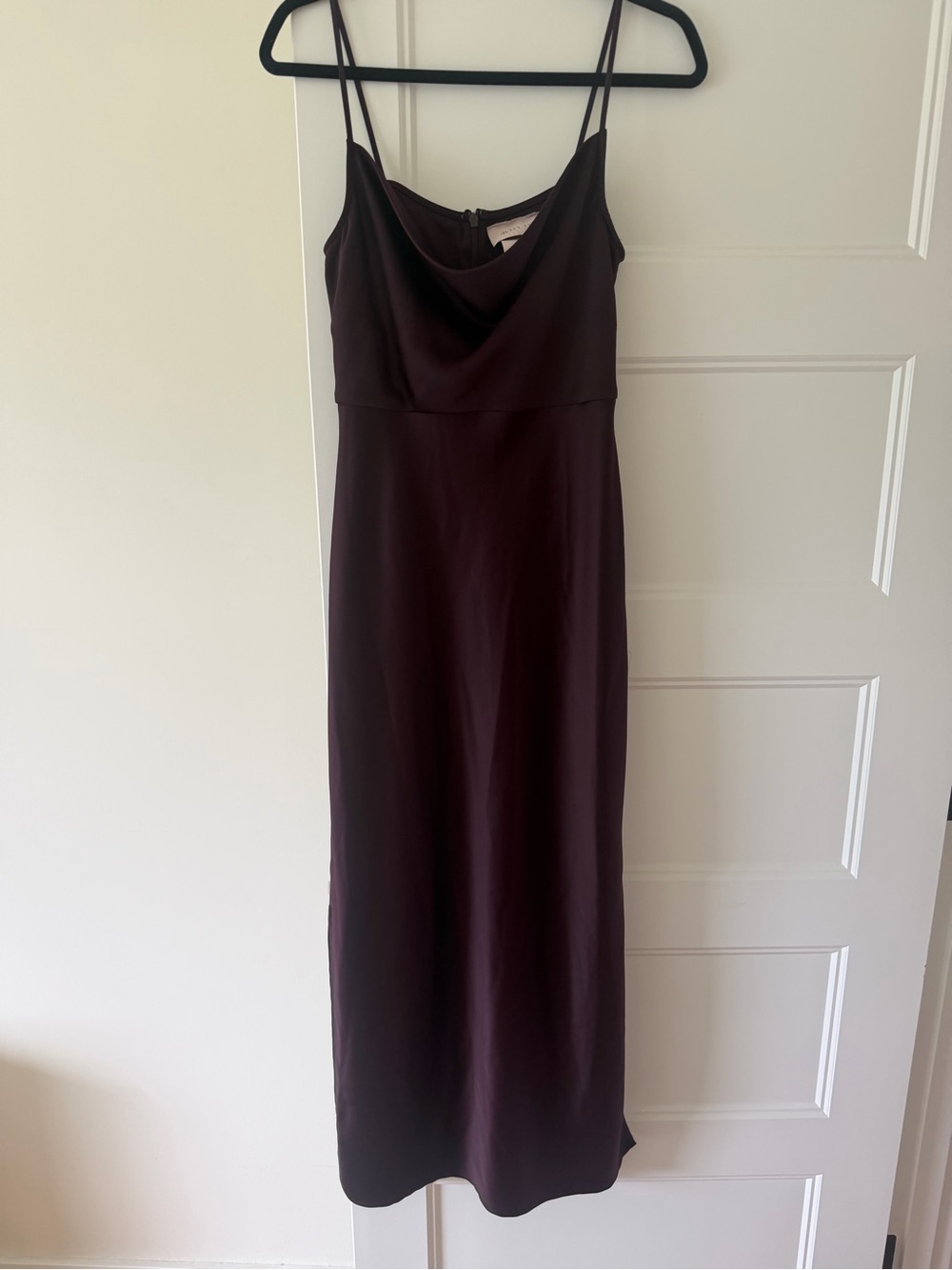 BHLDN deep purple/maroon Cowl Neck Spaghetti Strap Dress